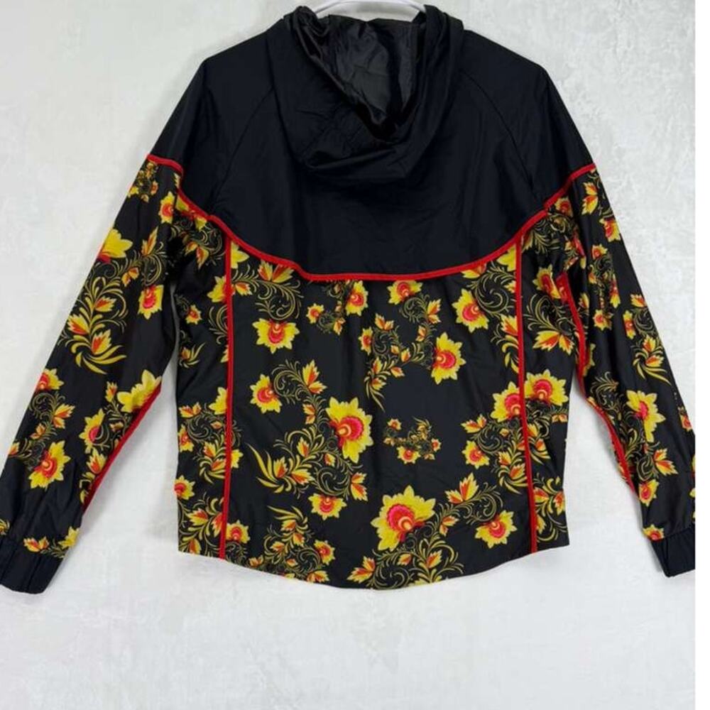 Nike Sportswear Windrunner Women's Printed Jacket Gym Casual Black/Yellow/Red M - Picture 3 of 14